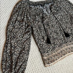 Lucky Brand Black and White Blouse